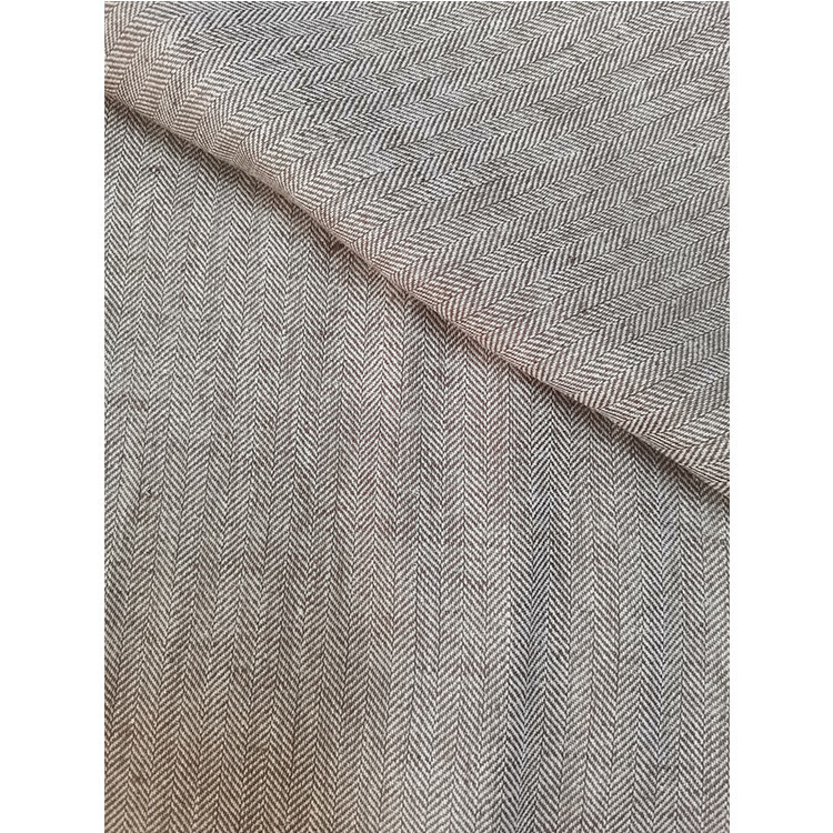 Yunfantex Ready Stock Cotton Dyed Herringbone Solid Woven Fabric for Menswear
