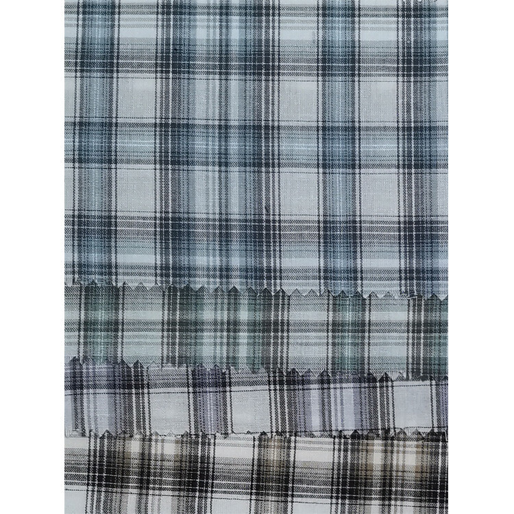 Yunfantex Hot Selling 100% Cotton Yarn Dyed Woven Check Shirt and Dress Fabric