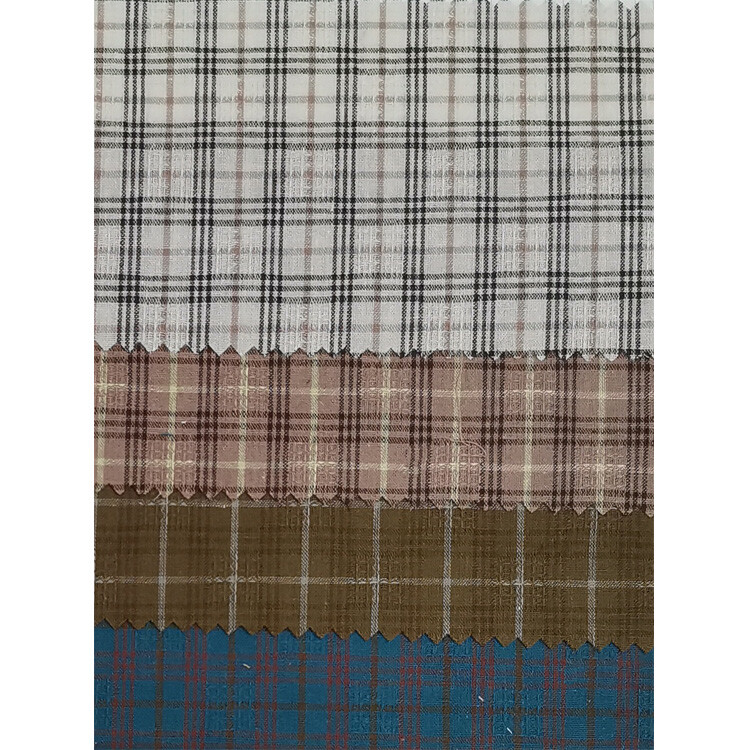 Yunfantex Hot Selling 100% Cotton Yarn Dyed Woven Check Shirt and Dress Fabric