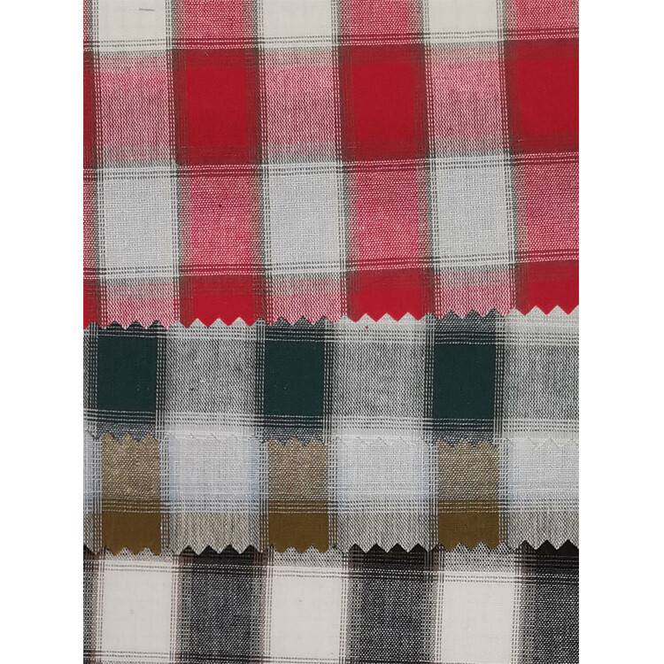 Yunfantex Hot Selling 100% Cotton Yarn Dyed Woven Check Shirt and Dress Fabric