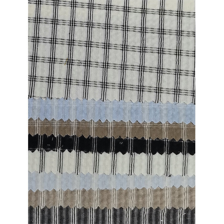 35.jpg Yunfantex Wholesale Casual Dark Plaid Pattern Cotton Check Shirts For Mens