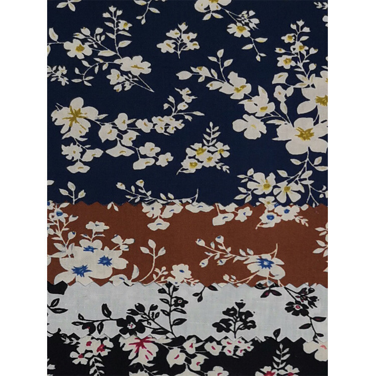 Yunfantex Digital Printed 100% Cotton Poplin Lightweight Flower Fabric Cotton Fabric For Garment