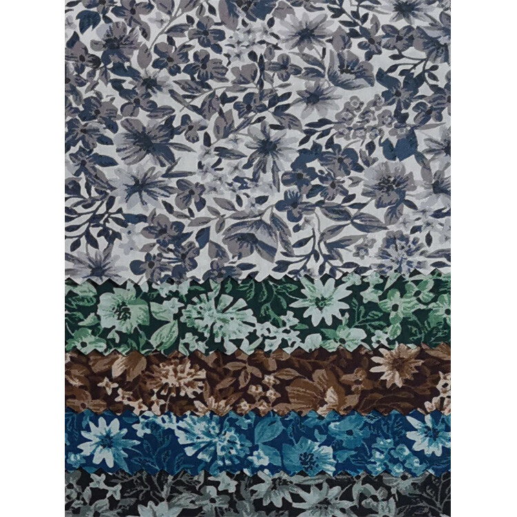 Yunfantex Digital Printed 100% Cotton Poplin Lightweight Flower Fabric Cotton Fabric For Garment