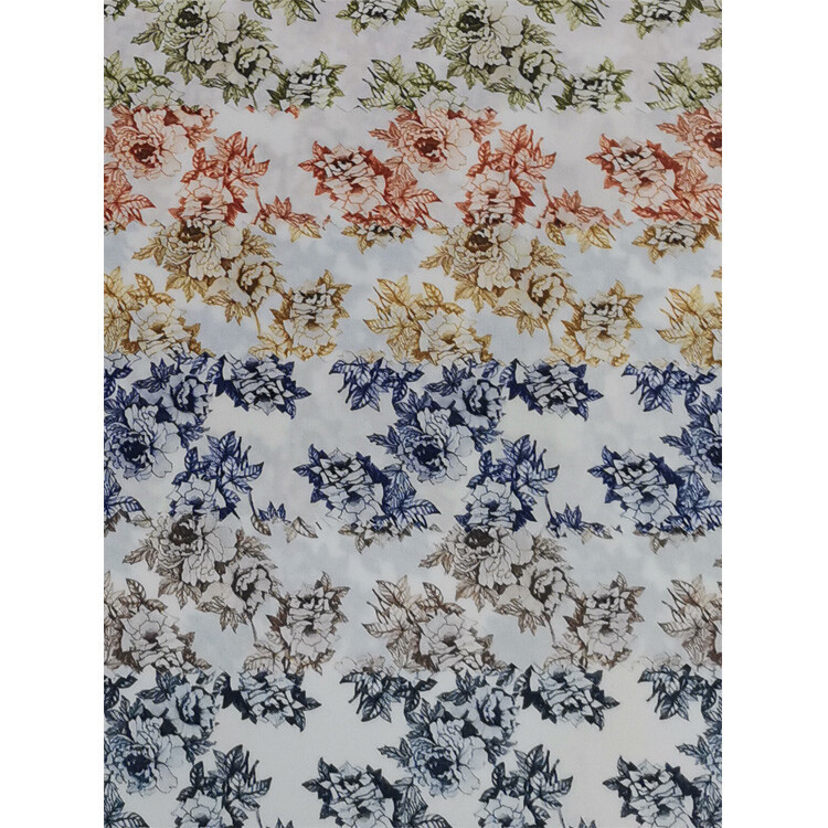 Yunfantex Custom Cotton Flower Printed Fabric Digital Printing Cotton Poplin For Men Shirt