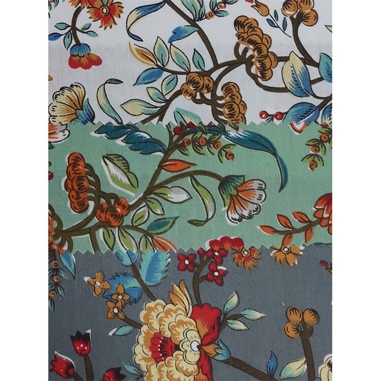 Yunfantex Digital Floral Printed Poplin Cotton Fabric for Women Dress and Kids Garments