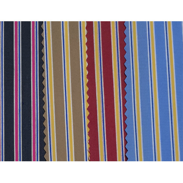 Yunfantex Polyester Cotton Stripe Poplin Fabric for Blouses Linings Skirts Yunfantex Polyester Cotton Stripe Poplin Fabric for Blouses Linings Skirts