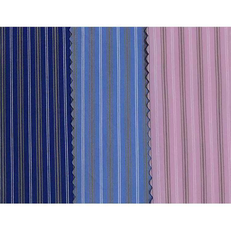 Yunfantex Polyester Cotton Stripe Poplin Fabric for Blouses Linings Skirts