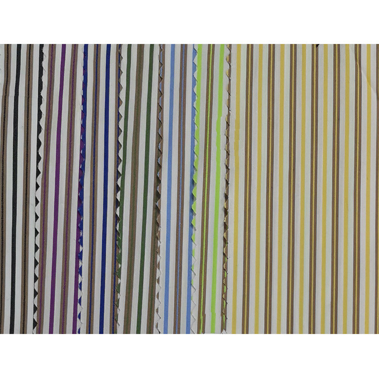 Yunfantex Polyester Cotton Stripe Poplin Fabric for Blouses Linings Skirts