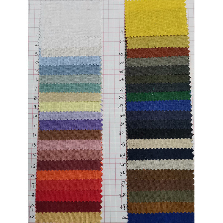 Yunfantex 100% Linen Fabric Eco-Friendly Woven Solid Fabrics for Casual Shirts Dress
