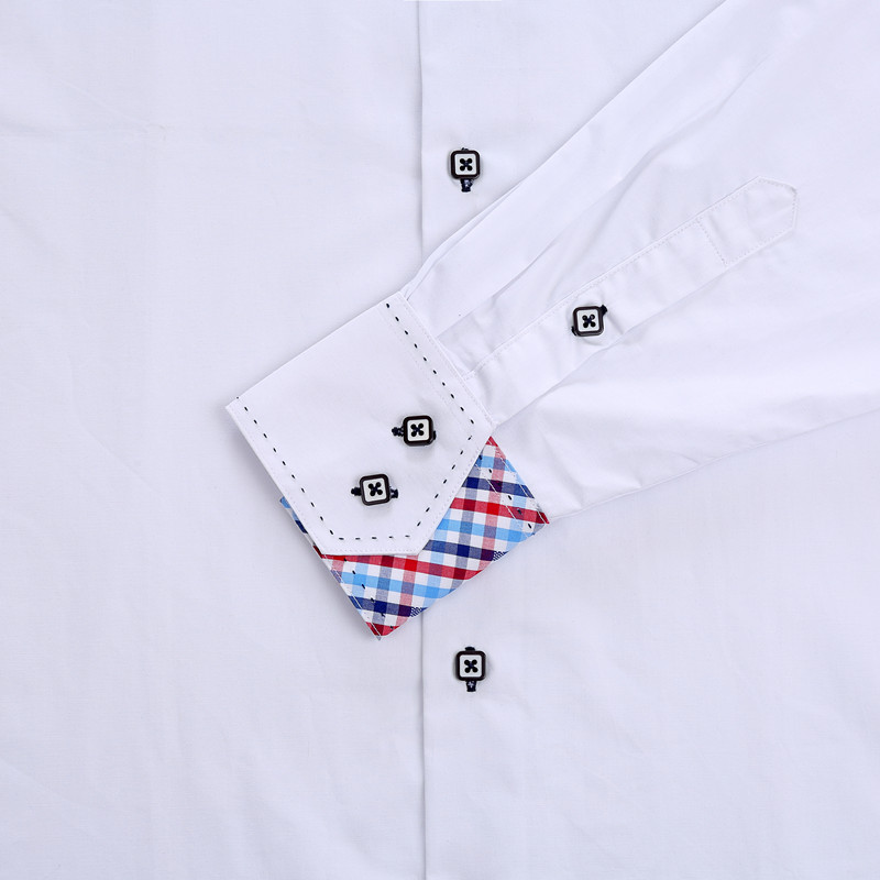 Yunfantex In Stock Promotion men Double Collar Solid Office Formal Shirts For Men