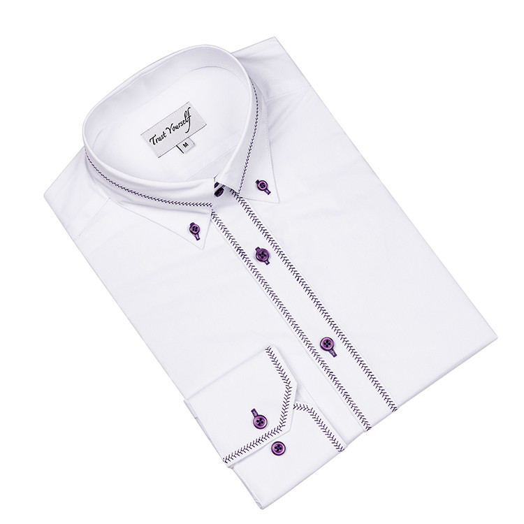 Yunfantex Wholesale Men's Slim Button Down Collar Shirts Business Luxury Long Sleeve Men's Formal Shirt