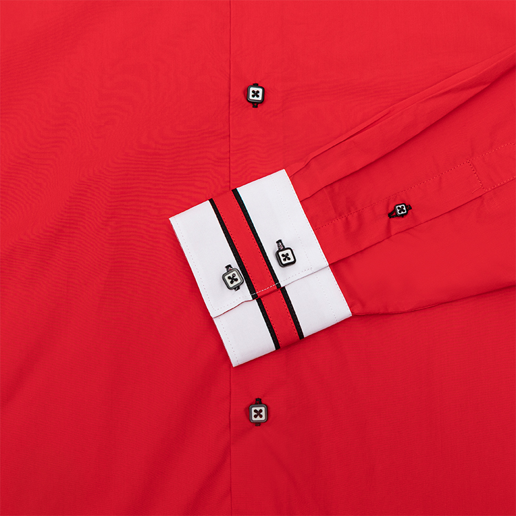 Yunfantex New arrival men double collar shirt  long sleeve top quality casual cotton shirts for men