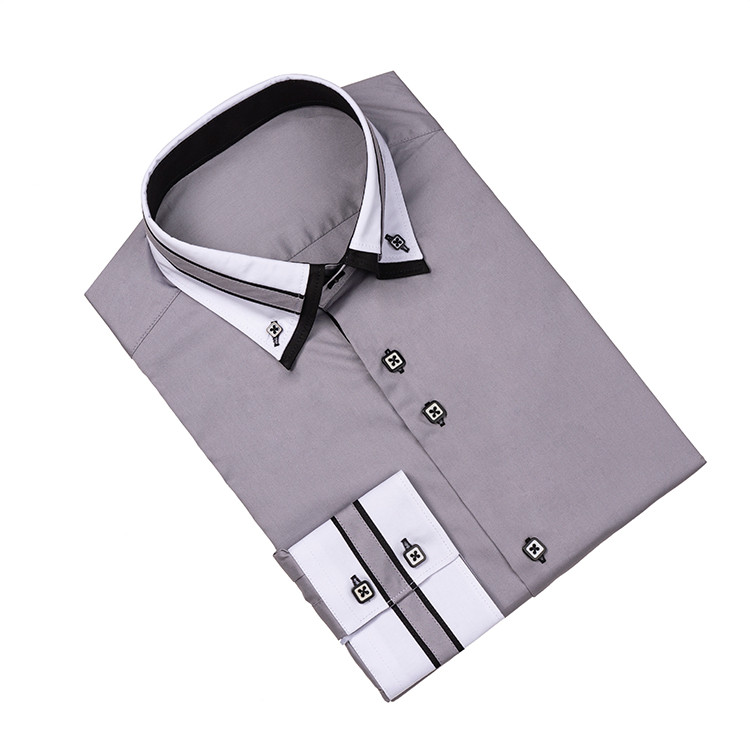 Yunfantex New Design Casual Shirt Men Slim Fitting Office Business Long Sleeve Men's Shirts