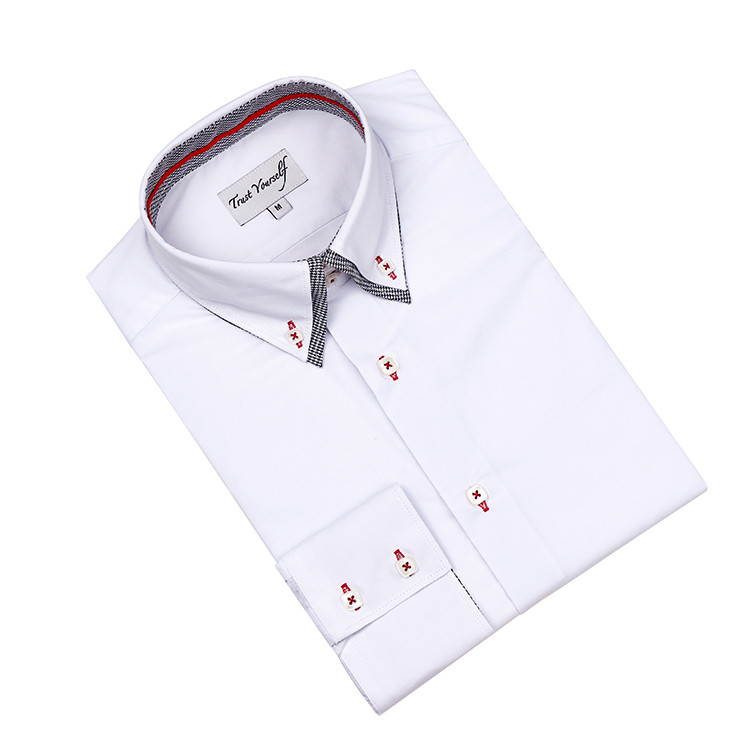 Yunfantex Latest Fashion Manufactures Cotton Cheapest Double Collar Button Down Shirt