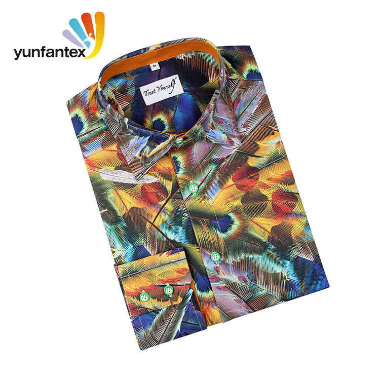 Yunfantex Floral Shirts Vintage Long Sleeve Elegant Flower Print Slim Fit Men's Floral Shirts Yunfantex Floral Shirts Vintage Long Sleeve Elegant Flower Print Slim Fit Men's Floral Shirts