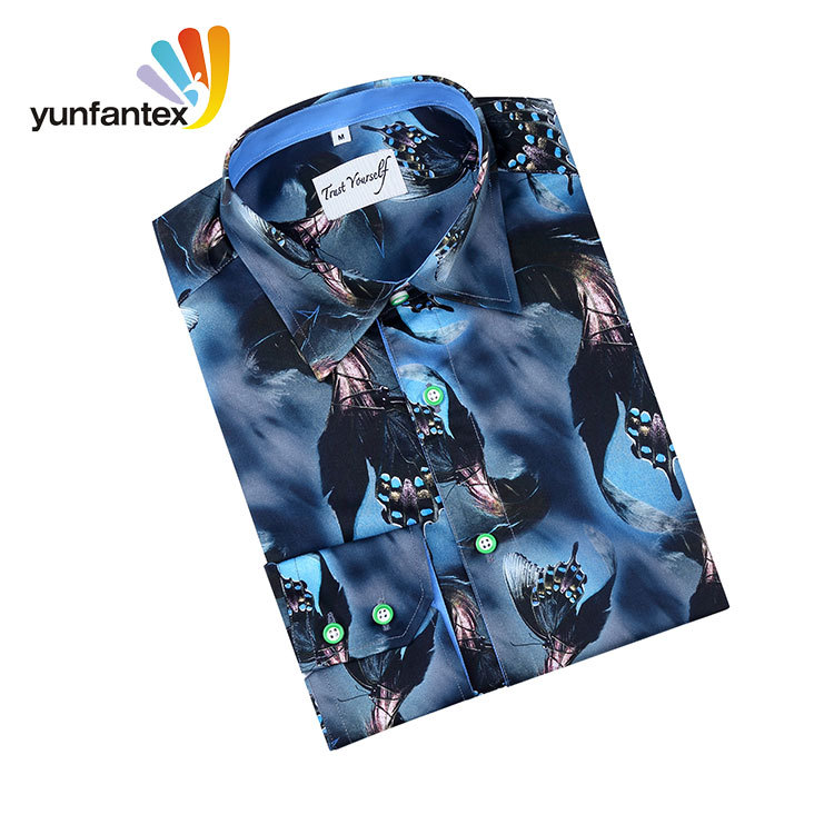 Yunfantex Mens Digital Printing Shirts Male Slim Fit Long Sleeve Flower Casual Party Shirt Yunfantex Mens Digital Printing Shirts Male Slim Fit Long Sleeve Flower Casual Party Shirt