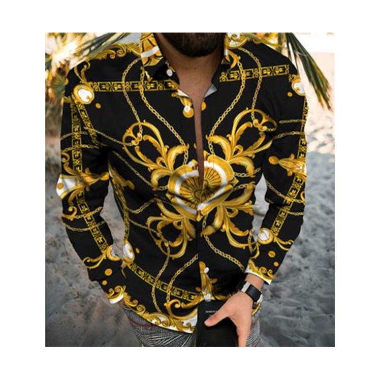 Yunfantex New design 3D Printed Plus Size Men Shirts Long Sleeve Printing Shirts for Mens Yunfantex New design 3D Printed Plus Size Men Shirts Long Sleeve Printing Shirts for Mens