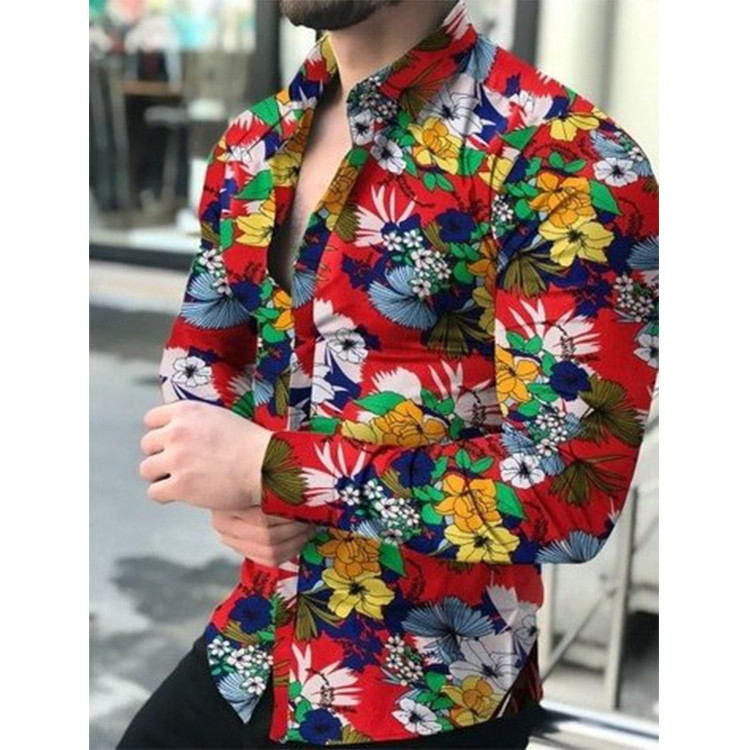 Yunfantex Men Design Shirt Leisure Long-sleeve Lapel Men's Shirt Customize Printing Floral Shirt Men Yunfantex Men Design Shirt Leisure Long-sleeve Lapel Men's Shirt Customize Printing Floral Shirt Men