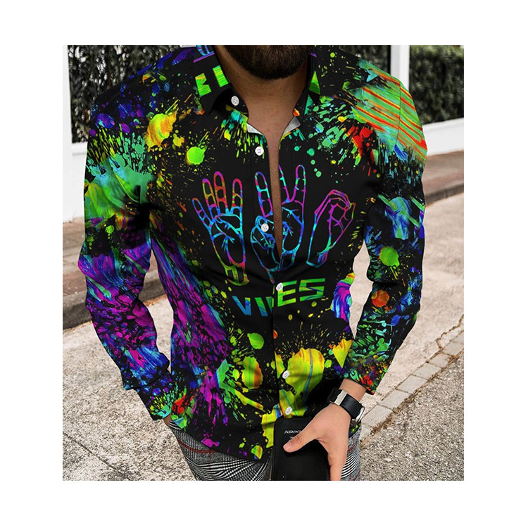 Yunfantex Colorful Custom Slim Men Dress Shirts Casual Clothes Long Sleeve Printing Floral Shirt for Men Yunfantex Colorful Custom Slim Men Dress Shirts Casual Clothes Long Sleeve Printing Floral Shirt for Men