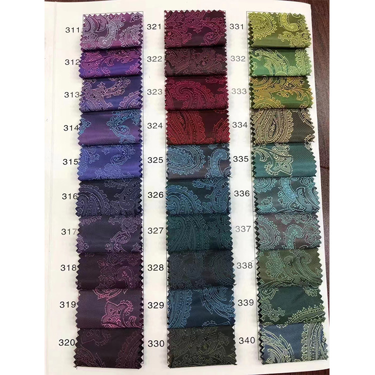 Yunfantex Microfiber Woven Jacquard Paisley Pattern Fabric For Necktie Soft Lining For Suit For Garment