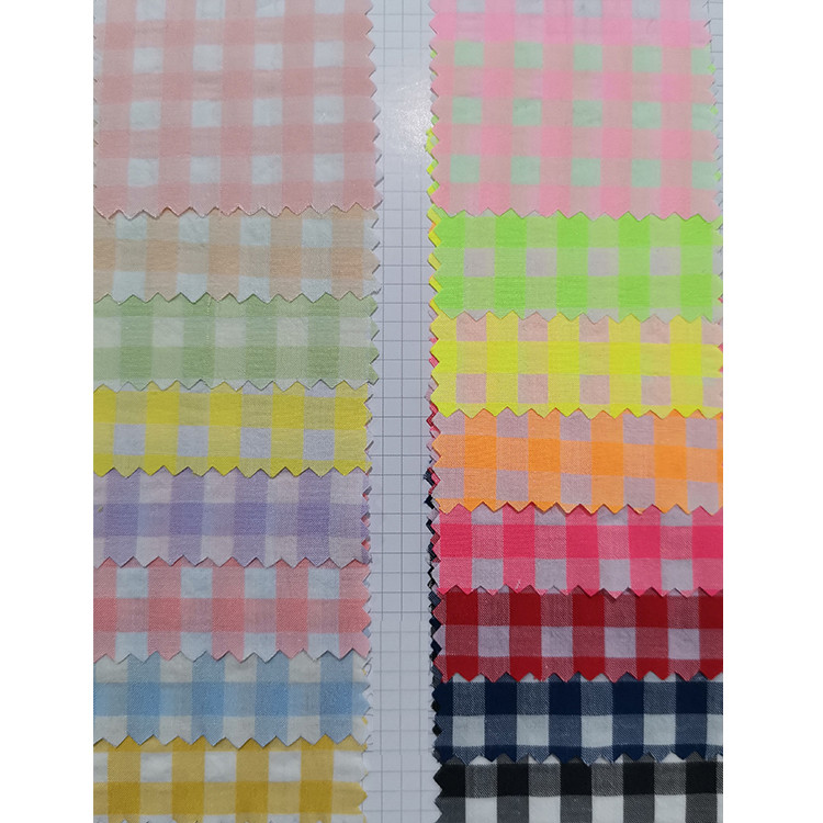Yunfantex Wholesale Cotton Jacquard Fabric Pleated Plaid Seersucker Fabrics For Dress