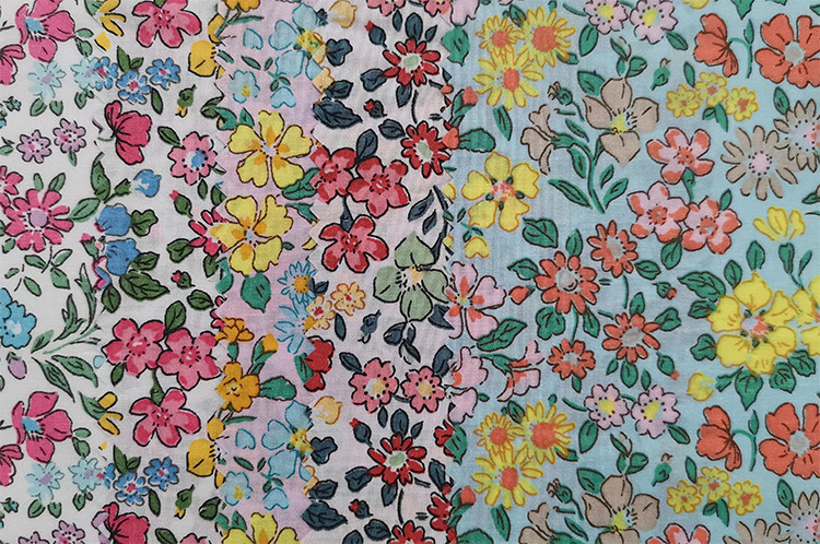 Yunfantex Custom Digital Printing 100% Cotton Floral Printed Fabric For Garment