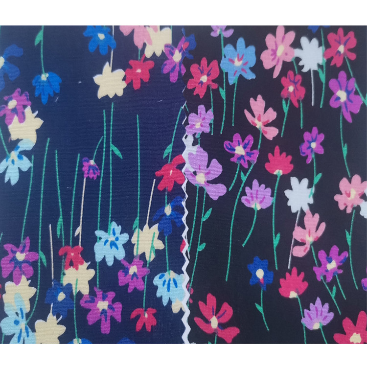 Yunfantex Custom Cotton Digital Printed Fabrics Poplin Flower Fabric for Dress