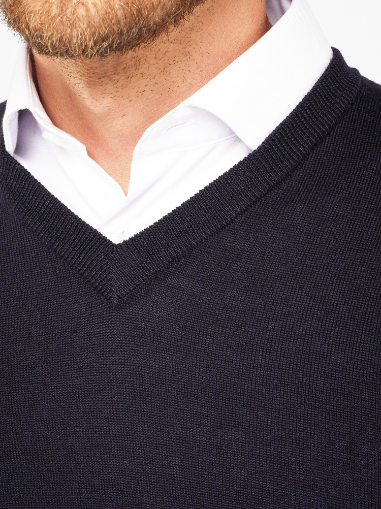 Yunfantex New Style Mens Warm Wool Sweaters V-neck Pullover Sweater