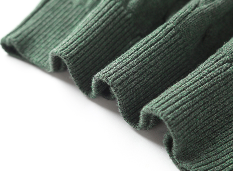 Yunfantex Autumn & Winter Mens Twisted Knitted Sweaters Long Sleeve Cotton Crew Neck Knitwear