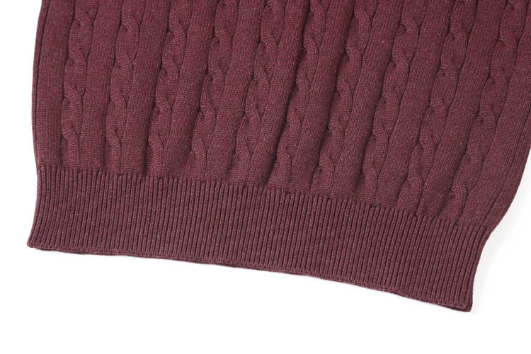 Yunfantex Autumn & Winter Mens Twisted Knitted Sweaters Long Sleeve Cotton Crew Neck Knitwear