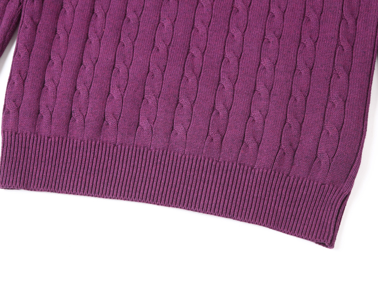 Yunfantex Autumn & Winter Mens Twisted Knitted Sweaters Long Sleeve Cotton Crew Neck Knitwear