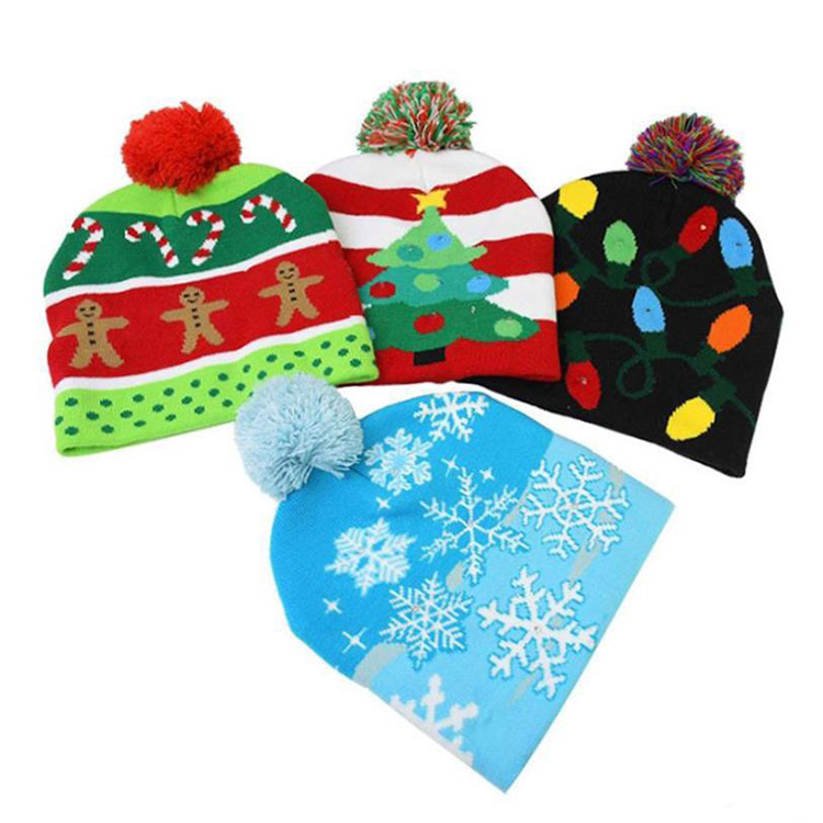 Yunfantex New Winter Acrylic Fashion Knitted Christmas Hat Cap For Adults