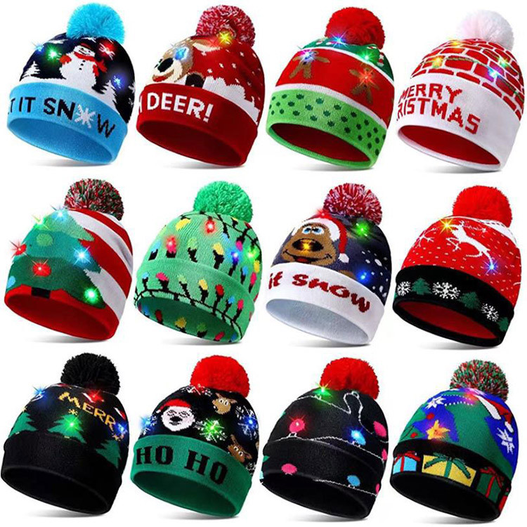 Yunfantex New Winter Acrylic Fashion Knitted Christmas Hat Cap For Adults Yunfantex New Winter Acrylic Fashion Knitted Christmas Hat Cap For Adults