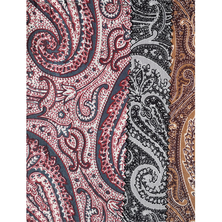 Yunfantex Best Selling Paisley Printed Cotton Fabric Soft Feeling Top Quality For Clothing Textile