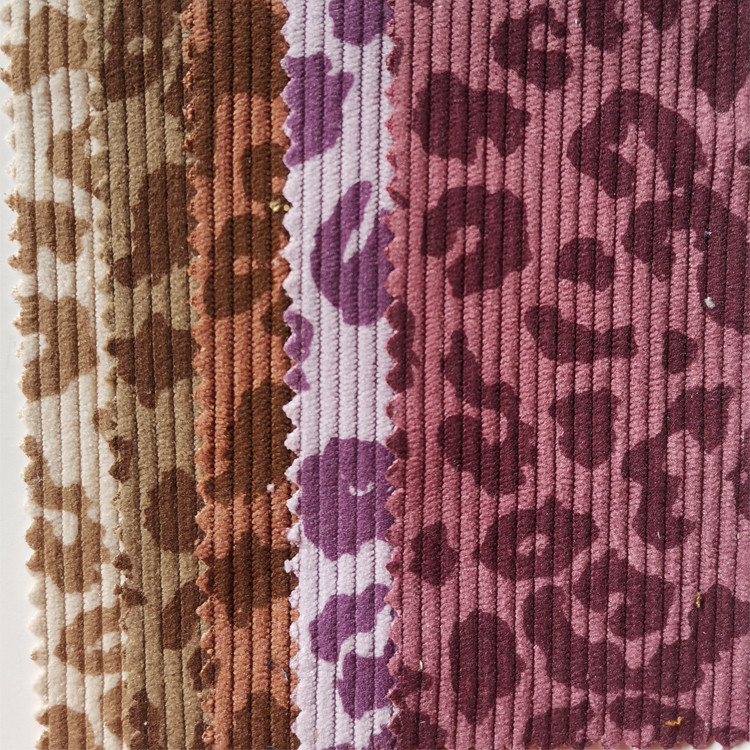 Yunfantex Woven Cotton Polyester Corduroy Flower Printed Fabric For Shirt Dresses