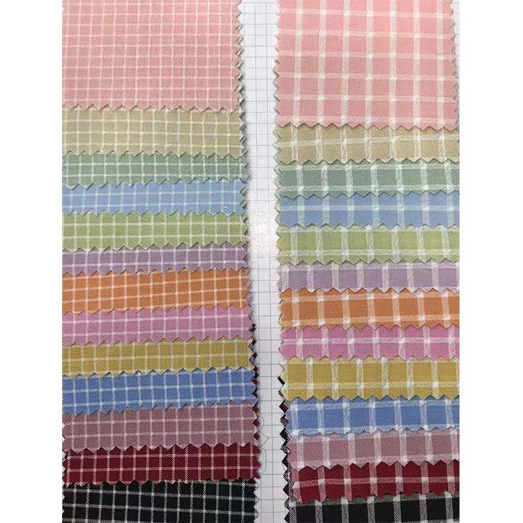 Yunfantex High Quality Plaids Yarn Dyed Small Check Fabric For Shirt Uniform Skirt