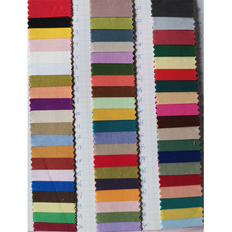 Yunfantex Wholesale Plain Cotton Poplin Fabric Solid Fabric For Shirts Dresses