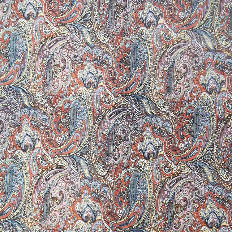 Yunfantex New Colorful Classic Paisley Pattern 100% Cotton Print Poplin for Casual Wear 