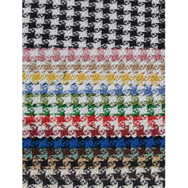 Yunfantex Yarn Dyed Swallow Gird Houndstooth Jacquard Plover Check Fabric For Garment