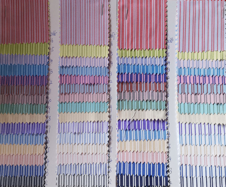 Yunfantex Yarn Dyed Stripe Polyester Cotton Garment Fashion Stripe Check Shirt Fabric