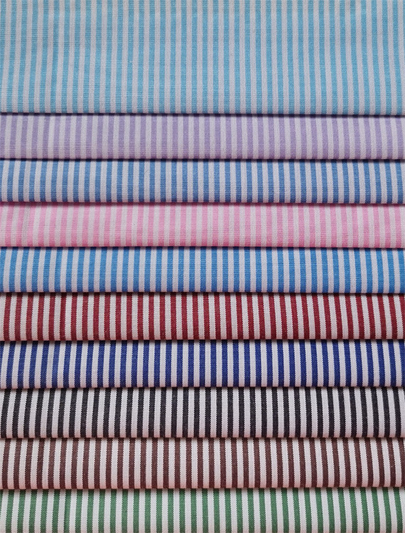 Yunfantex Wholesale Cotton Shirt Fabric Stripes Fabric Uniform Garment Dress Fabric   