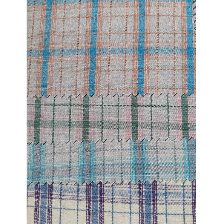 Yunfantex Mens Shirt Yarn-Dyed Cotton Check Shirting Fabric for Dress and Skirts