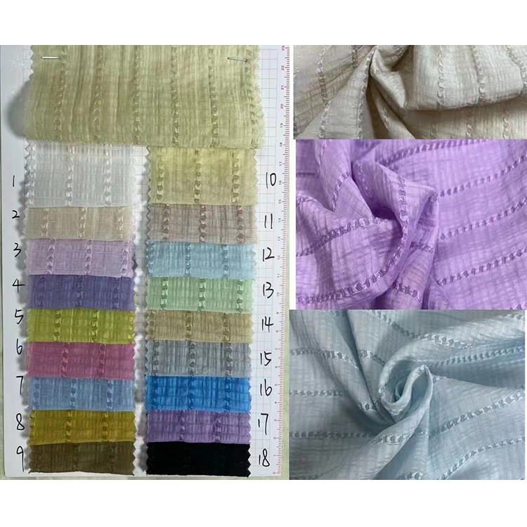 Yunfantex Stretch Polyester Crepe Fabric Women Dress Fabrics Crush Fabric For Clothing