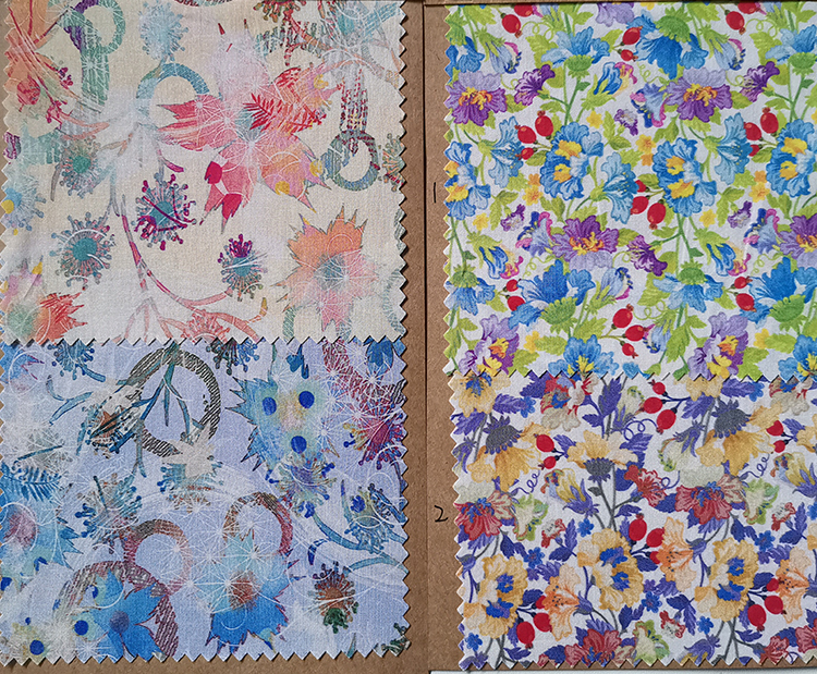 Yunfantex Digital Printed 100% Cotton Fabric Floral For Women Dress Printed Spring Summer shirt Fabric