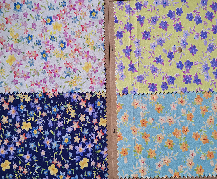 Yunfantex Digital Printed 100% Cotton Fabric Floral For Women Dress Printed Spring Summer shirt Fabric