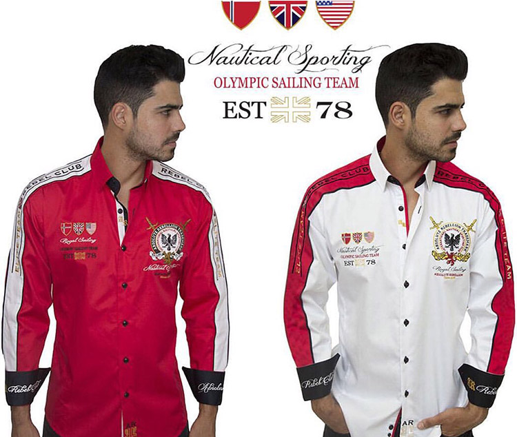 Yunfantex Mens Long Sleeve Cotton Shirts Mens Vintage Embroidered Formal Shirts For Men