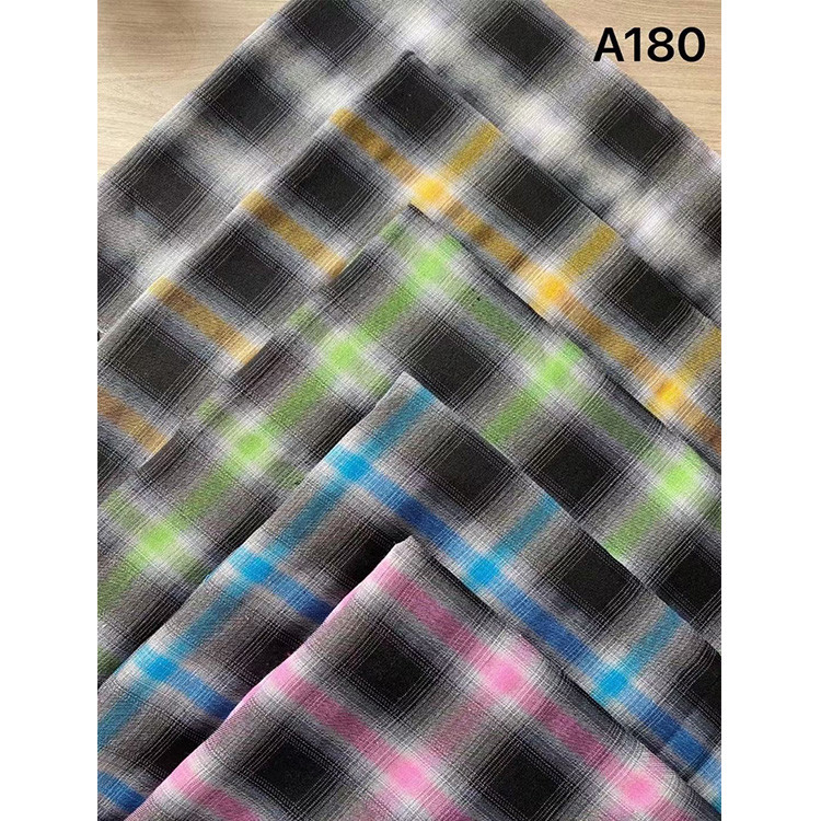 Yunfantex High Quality Check Plaid Fabric for Shirts Blouses Uniform Woven Fabric 