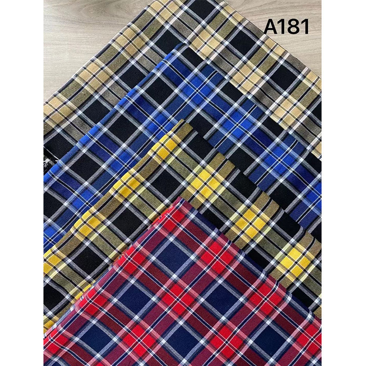 181.jpg Yunfantex High Quality Check Plaid Fabric for Shirts Blouses Uniform Woven Fabric
