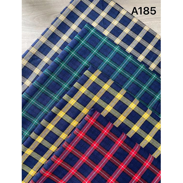 185.jpg Yunfantex High Quality Check Plaid Fabric for Shirts Blouses Uniform Woven Fabric