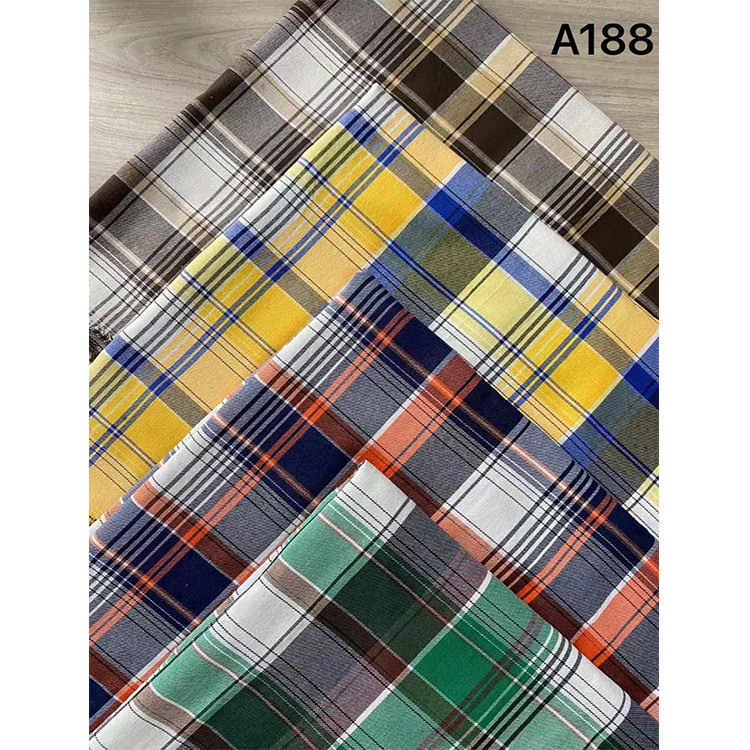 188.jpg Yunfantex High Quality Check Plaid Fabric for Shirts Blouses Uniform Woven Fabric